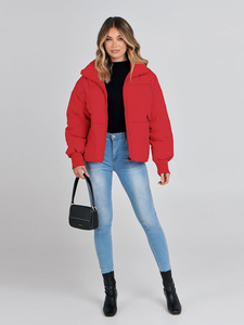 Venta al por mayor de alta calidad de la moda de las mujeres abrigo elegante ligero Puffer chaqueta transpirable Material de lona de moda de invierno cálido - Product Image 6