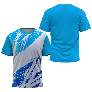 Camiseta de sublimación deportiva para hombre, camiseta de poliéster con cuello redondo ajustada, camiseta de sublimación sin costuras naranja - Product Image 4