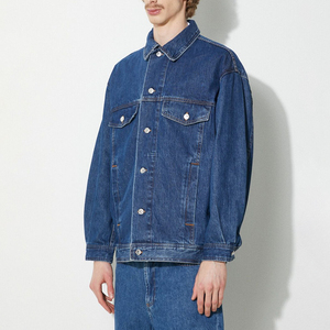 Wholesale Clothing Manufacturer <b>Denim</b> Men's <b>Jackets</b> <b>Custom</b> Basic Solid Color <b>Denim</b> Men's <b>Jackets</b> Made in Pakistan - Product Image 4