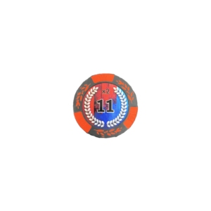 Jetons de poker en argile de 14g, design Casino Baccarat Crown LAS VEGAS, avec noyau métallique et autocollant décoratif - Product Image 1