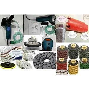 Polisseuse à tambour pour bord arrondi de comptoir, polisseuse humide avec tampon de polissage pour la rénovation de fraises de défonceuse - Product Image 1