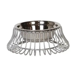 Marco de madera con acabado negro de diseño de lujo con cuenco de acero inoxidable para alimentación de alimentos y agua para mascotas - Product Image 5