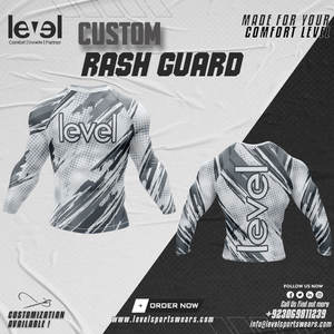 2025 nouvelle garde d'éruption vierge avec votre Logo conception personnalisée Logo Rash Guard vêtements de sport Polyester adultes couleur personnalisée Rashguard - Product Image 2