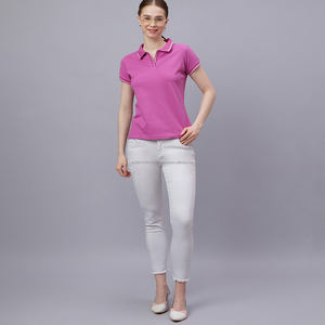 เสื้อโปโลผู้หญิง Fit2Fight คุณภาพสูง สีขาว แขนสั้น เสื้อโปโลสำหรับตีกอล์ฟแบบสั่งทำ เสื้อยืดโปโลสำหรับผู้หญิง - Product Image 6