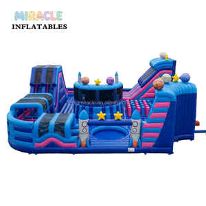 Aire de jeux parc gonflable commercial, grand parc d attractions gonflable pour enfants interieur exterieur - Product Image 1