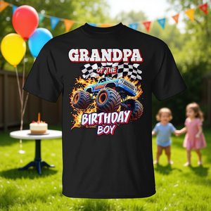 T-shirt Grand-père du gamin d'honneur, Monster Truck, cadeau de fête d'anniversaire pour grand-père - Product Image 3