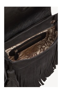 Nouveau rabat et plumes en cuir de vache peints à la main avec corps et poignée en daim de vache sacs à bandoulière de créateur en gros - Product Image 5