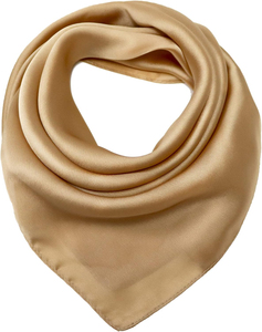 Hot Sale Custom Logo Printed Square Silk Satin High Quality Women Casual Scarf Solid Plaid Breathable Outdoor - Product Image 5
