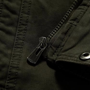 2025 hommes pilote tactique coupe-vent veste à la mode Stand hiver toile doux coupe-vent poche ample automne décontracté Bomber - Product Image 5