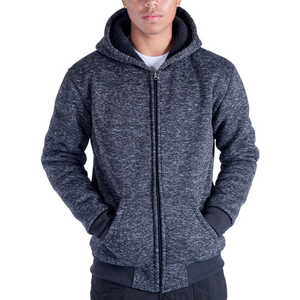 Sudaderas con capucha personalizadas de algodón con cremallera de cara completa de 300 GSM para hombre, sudadera bordada con estampado de hojaldre y cremallera para hombre - Product Image 3