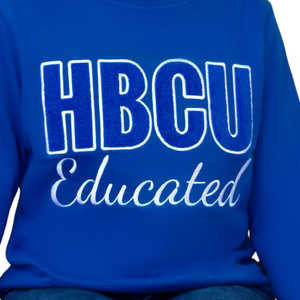 HBCU Zeta Chenille Sweat Coton Polaire Sororité Vêtements Brodé Zeta Phi Beta Bleu Pull HBCU Éduqué Top - Product Image 2