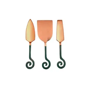 Juego de rebanador de mantequilla y cuchillos de queso en acero inoxidable con mango de madera Accesorio de vajilla perfecto para un servicio elegante - Product Image 6