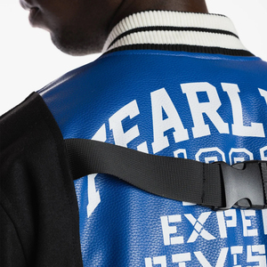 แจ็กเก็ตทีมกีฬาเบสบอลแขนเสื้อหนังปักลายสำหรับผู้ชาย - Product Image 5