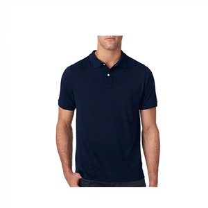 Camisetas lisas de manga corta personalizadas unisex con logotipo bordado patrón sólido para golf o ropa informal al por mayor para Polos - Product Image 3