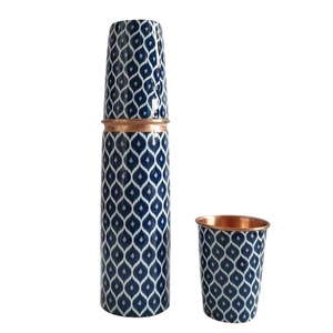 Bouteille en cuivre antique martelée sans joint avec ayurvédique a bénéficié d'une bouteille 100% pure et étanche ou d'une utilisation quotidienne - Product Image 4