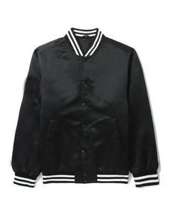 Veste universitaire en satin pour homme Streetwear rétro élégant bombardier Baseball Letterman vêtements d'extérieur décontractés à la mode veste de sport pour homme - Product Image 1