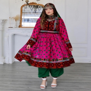 Langes afghanisches Kleid für Frauen in brauner Farbe mit handgemachter Dekoration im Großhandels preis und niedrigem MOQ <span class=keywords><strong>ANARKALI</strong></span> PISHWAS