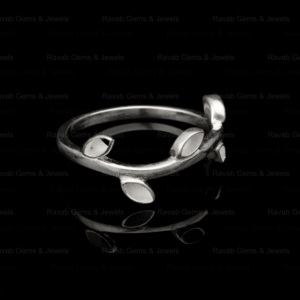 Hot bán đồ lưu niệm sữa mẹ tự làm đồ trang sức 925 bạc 2x4mm Marquise lá chi nhánh thiết kế bán gắn kết trống <span class=keywords><strong>bezel</strong></span> thiết lập vòng - Product Image 4