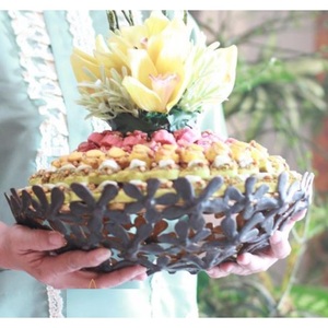 ชามช็อคโกแลตโลหะสีทองใหม่ดีไซน์สวยสง่าถ้วยช็อคโกแลตเซิร์ฟเวอร์หวานสำหรับขายร้อนชามช็อคโกแลต - Product Image 3