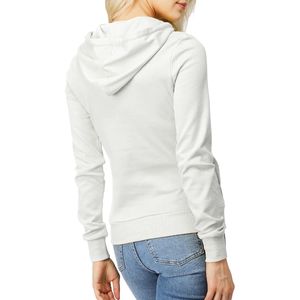 New style Custom Logo Women's Casual Solid regular Length Winter Long <b>Sleeved</b> Fleece Hoodie Jogger Stacked Pants - Product Image 2