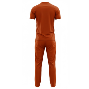 Uniforme Profesional de Cricket para Hombre |   Conjunto Deportivo Sublimado Transpirable de Jersey y Pantalones Naranja con Gráfico de León y Huella de Pata - Product Image 2