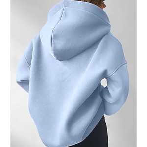 2025 nouveau à la mode en gros personnalisé partout entièrement impression sweats à capuche pour femmes coupe ample à capuche goutte épaule plaine sweats à capuche vierges - Product Image 6