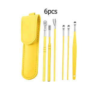 QNQ Kit de recogedor de cera de oído de rodillo de acero inoxidable libre de óxido de alta calidad profesional 2 en 1 Uso doméstico reutilizable - Product Image 1