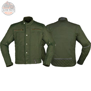 Veste en toile textile pour moto à manches longues de couleur personnalisée Nouveau design Style moto d'hiver Logo arrière Léger Veste olive - Product Image 6
