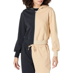 European <b>American</b> Vintage Thick Fleece Pullover <b>Hoodie</b> Women Winter Casual Cropped <b>Hoodie</b> Custom Front OEM Printed 100% Cotton - Product Image 6