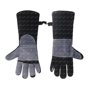 Gants de sécurité pliables pour le traitement des animaux 18 pouces de long en cuir de vachette doublure en Kevlar renforts de paume de doigt résistant aux morsures vivant - Product Image 1