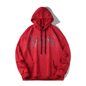 Men's <b>Lightweight</b> <b>Hoodies</b> in Solid Pattern Winter Season-Compatible Best Quality Material with Rhinestones Excellent OEM Service - Product Image 1