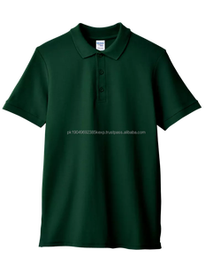 Polos Unisex de algodón 100%, polos transpirables a la moda, fabricante de polos, Color sólido de alta calidad para hombre, informales en blanco - Product Image 2