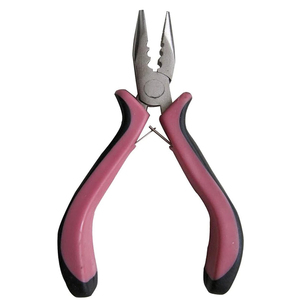 Pince à ruban adhésif pour extensions de cheveux Pince à ruban adhésif en acier inoxydable à revêtement de couleur Pince à pointe plate pour extensions de cheveux - Product Image 1