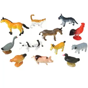 Benutzer definierte Ihr eigenes Design Bulk Kinderspiel zeug Kunststoff Kleine Mini Farm Animal Figur Mini Kunststoff Nutztier Spielzeug Kunststoff Spielzeug Modell