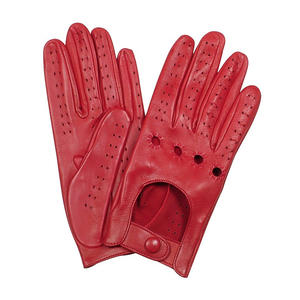 Guantes de conducción de piel de oveja negra de dedo completo de alta calidad con logotipo personalizado para exteriores y ropa informal en invierno - Product Image 4