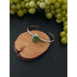 Navajo Handmade Sonoran Gold Turquoise & Sterling Silver Fashion Cuff Bracelet - Product Image 3