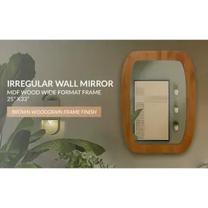 Espejo de madera de la mejor calidad con marco Espejo en forma de rectángulo Estilo simple Sala de estar Colección para el hogar - Product Image 4