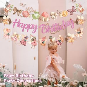 3 pz ghirlande da giardino Glitter Wonderland per bambina senza fai da te perfette per decorazioni di <span class=keywords><strong>compleanno</strong></span> a tema stravagante - Product Image 4