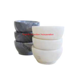 Vintage <b>White</b> Marble Fruit <b>Bowl</b> Natural Stone Decorative <b>Serving</b> <b>Bowl</b> For Countertop & Dining Table Luxury Home Decor - Product Image 2