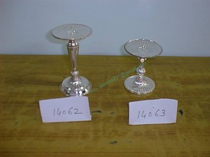 Paire de bougeoirs suspendus en laiton plaqué argent, luxueux, résistants à la chaleur, durables, faits à la main, pour mariage et Noël - Product Image 2