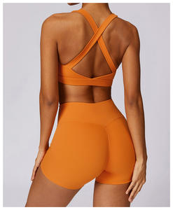 Quick Dry Yoga Set Tight Fitness Casual Running <b>Exercise</b> Bra <b>Shorts</b> Set <b>Short</b> Sleeves and Pants Sport Sets - Product Image 3