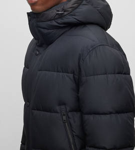 Custom Polyester Bubble Jacket Men <b>Quilted</b> Winter Jacket Men <b>Thick</b> and Warm Hooded Puffer Jacket - Product Image 3