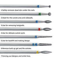 Forets à ongles de haute qualité pour cuticules, 3/32 pouces, ensemble de forets électriques pour manucure et pédicure, forets à ongles en diamant