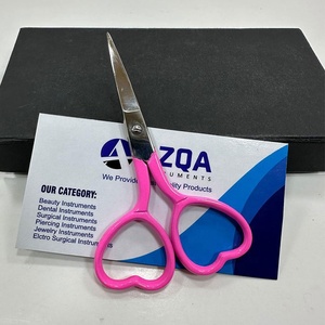 Professional Stainless Steel Embroidery <b>Scissors</b> Pink Heart Shape Handle Fine Tip Precision <b>Sewing</b> Thread Cutting Tool - Product Image 1