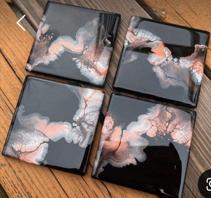 ที่รองแก้วเรซิ่นอีพ็อกซี่ใสคุณภาพเยี่ยม ดีไซน์สวยงาม งานแฮนด์เมด สไตล์เทียม ราคาโรงงานในอินเดีย - Product Image 3