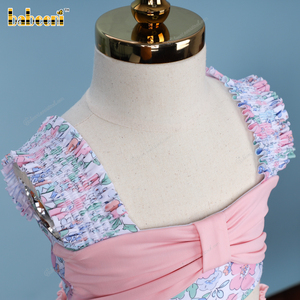 Traje de baño floral elegante para niños para niñas-OEM/ODM Anti-UV y estilo de bikini de secado rápido en stock al por mayor BB3429 - Product Image 5