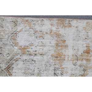 Petit tapis turc 1,4x3 pi (44x90 cm), tapis vintage blanc patchwork - Product Image 5