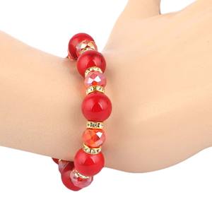 Women's Stone <b>Bracelet</b> - <b>Red</b> - Product Image 2