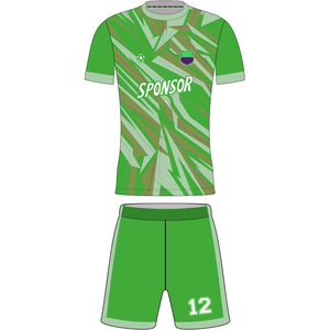 Conjunto de uniforme de fútbol personalizado para hombres adultos, secado rápido, 100% poliéster, protección UV antibacteriana, cuello redondo, manga corta - Product Image 5