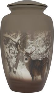 Urne funéraire funéraire de cerf Cendres humaines Fabriqué à la main en aluminium Convient pour l'enterrement de cimetière ou la niche s'adapte aux restes Urne de taille personnalisée - Product Image 6